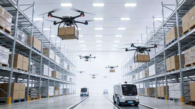 仓库无人化时代来了,RFID无人机盘点正在成为标配