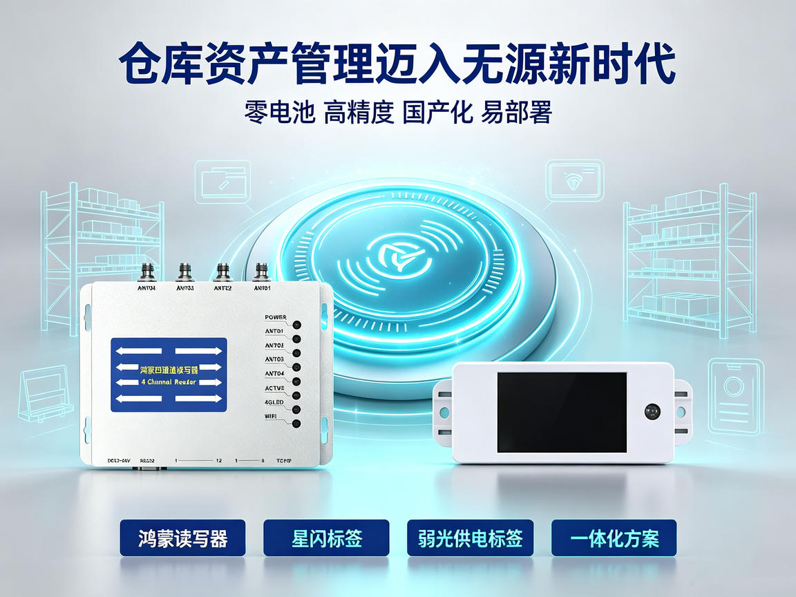 仓库资产管理迈入无源新时代:捷通鸿蒙 + 星闪 + 弱光供电标签一体化方案,重塑仓储数字化竞争力